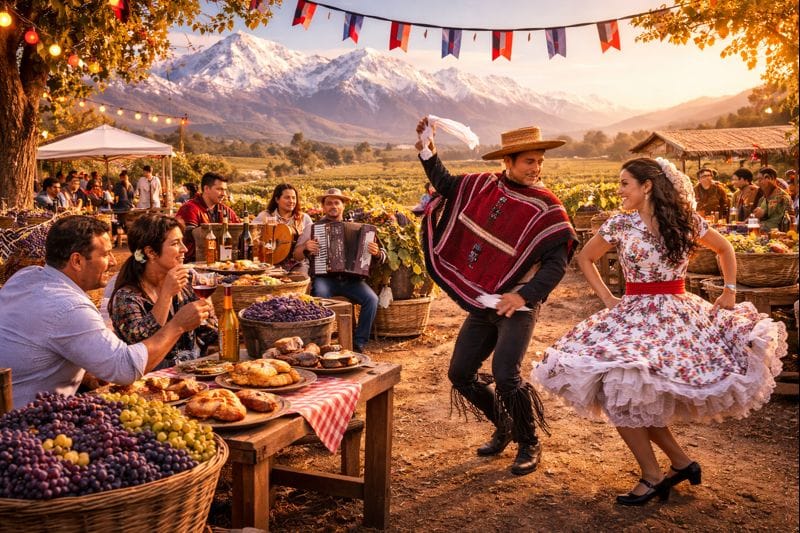 A vendimia no Chile, vai além da colheita, é uma festa com tradições locais além do turismo.